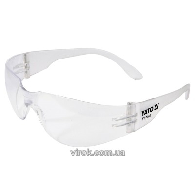 Окуляри захисні YATO відкриті прозорі YT-7360