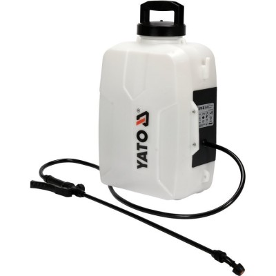Оприскувач рюкзаковий акумуляторний YATO: бачок - 12 л, продуктивність - 1,5 л/хв (БЕЗ АКУМУЛЯТОРА) YT-86211