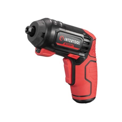 Викрутка акумуляторна, 4 В, 5 Nm, літій-іон, 1.5 Ач, 200 об/хв, 4 насадки + біти, кейс Intertool WT-0300