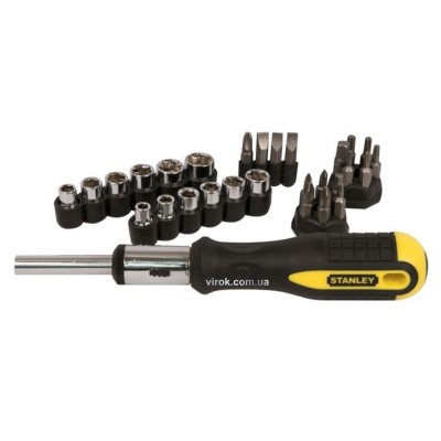 Викрутка-тримач з тріскачкою STANLEY з насадками 29 шт 0-54-925