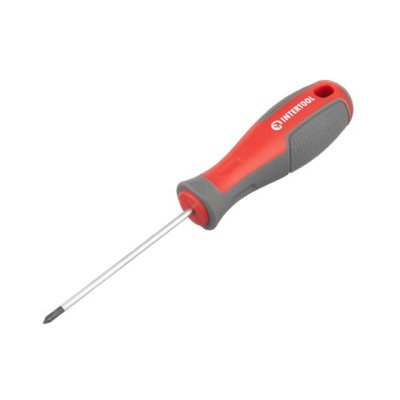 Отвертка крестовая PH0*75 мм, CR-V Intertool VT-3313