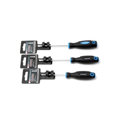 Викрутка шліцева магнітна "Profi" S2 SL5.5х125мм, на пластиковому тримачі Forsage F-70155125