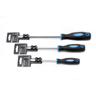 Викрутка шліцева магнітна "Profi" S2 SL6.5х125мм, у пластиковому тримачі Forsage F-70165125