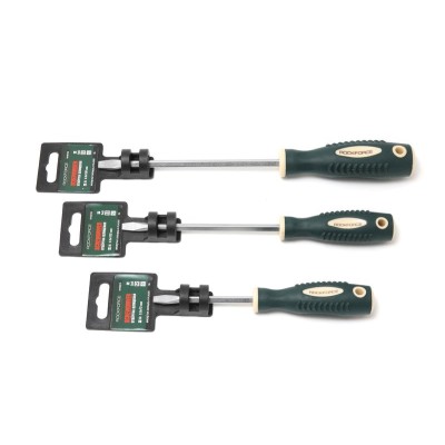 Викрутка шліцева магнітна "Profi" S2 SL6.5х150мм, на пластиковому утримувачі ROCKFORCE RF-70165150