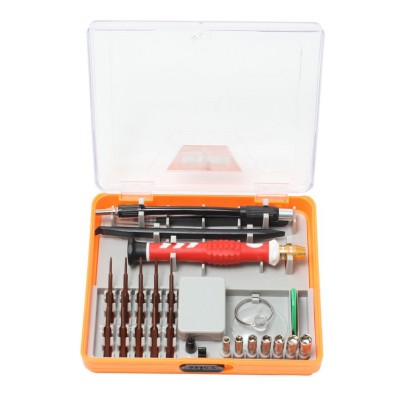 Викрутка ювелірна, з гнучким подовжувачем, пінцетом, комплектом біт та головок для точних робіт (22 предмети) у пластиковому футлярі. BaumAuto BM-30314122