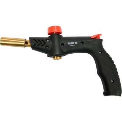 Горілка газова з п'єзозапалом YATO, 1.7 кВт, 123 г/рік, 360° тип з`єднання EURO EN417 YT-36711