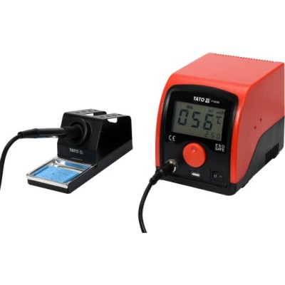 Паяльна станція мережева YATO; Р = 75 Вт, t ° = 200-480 ° С, жало тип 900М, LCD табло з USB заряджання YT-82456