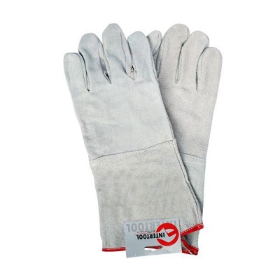 Перчатка замшевая серая (ящик 60 пар) Intertool SP-0009W
