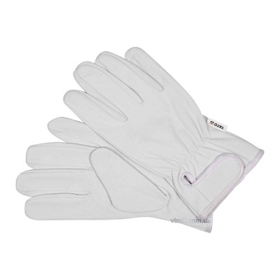 Рукавички робочі білі із застібкою-липучкою YATO шкіра розмір 10 YT-74647