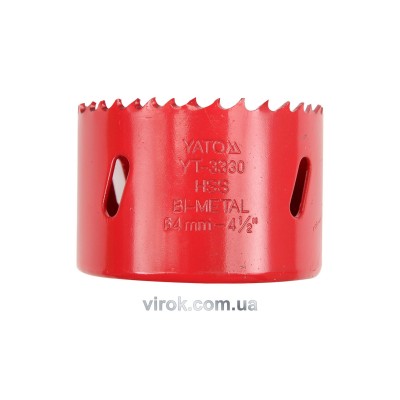 Пила кільцева біметалічна YATO HSS M3 64 мм YT-3330