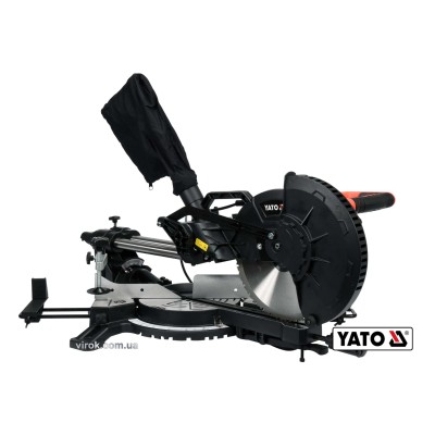 Пила торцювальна по дереву та металу з лазером та протяжкою YATO 1.8 кВт диск 255 x 25.4 мм YT-82174
