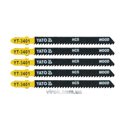 Пиляльне полотно для електролобзика (дерево, пластик) YATO HCS 10TPI 100 мм 5 шт YT-3401