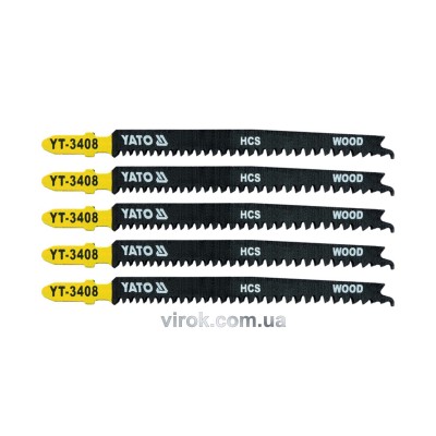 Пиляльне полотно для електролобзика (дерево) YATO HCS 13TPI 115 мм 5 шт YT-3408