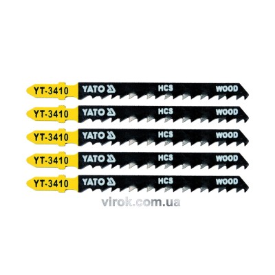 Пиляльне полотно для електролобзика (дерево) YATO HCS 6TPI 100 мм 5 шт YT-3410