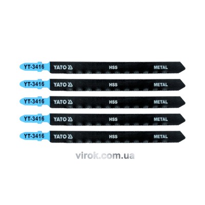 Пиляльне полотно для електролобзика (метал) YATO HSS 21TPI 130 мм 5 шт YT-3416