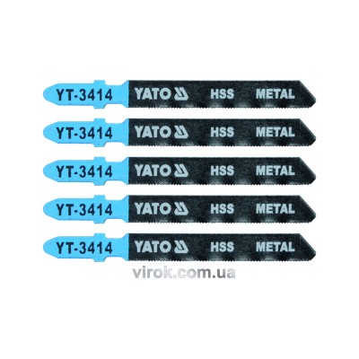 Пиляльне полотно для електролобзика (метал) YATO HSS 32TPI 75 мм 5 шт YT-3414