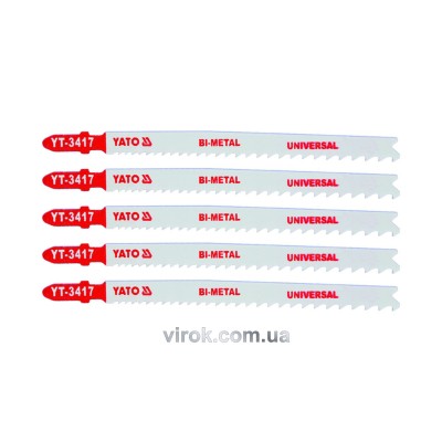 Пильне полотно для електролобзика (універсальне) YATO Bi-Metal 10-5TPI 130 мм 5 шт YT-3417