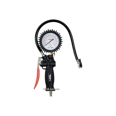 Пістолет для підкачування шин YATO з манометром 0.8 МПА 1/4" 440 мм YT-23703