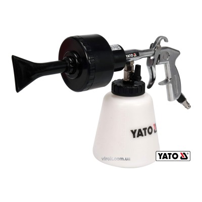 Пистолет пневматический для образования пены YATO с турбо-соплом 1 л 113 л/мин 0.62 МПа YT-23641