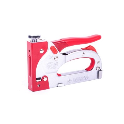 Пистолет скобозабивной механический под скобу 11.3*0.7*4-14мм, прорезиненная рукоятка Intertool RT-0201