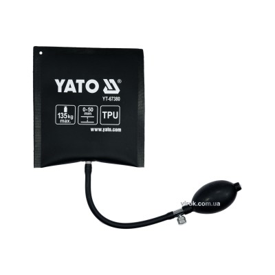 Подушка монтажна, надувна YATO для навантаження - 135 кг, висоти 2-50 мм, габарити - 150 х 160 мм YT-67380