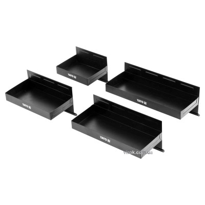 Полки магнитные YATO L x W x H - 31/27/21/15.5 x 12 x 11.5 см 4 шт YT-08682