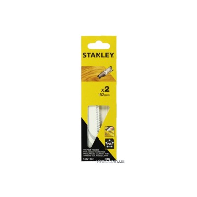 Полотна по дереву и ПВХ для сабельной пилы STANLEY FatMax HCS 152 мм 2 шт STA21172-XJ Полотна по дереву и ПВХ для сабельной пилы STANLEY FatMax HCS 152 мм 2 шт STA21172-XJ