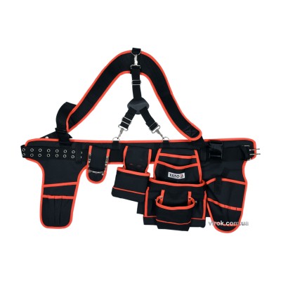 Пояс з 2 кобурами та кишенями для інструментів YATO 1200 х 100 мм YT-74071