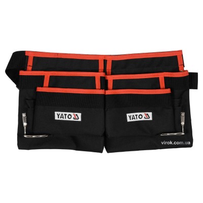 Пояс з 4 кишенями для інструментів та 2 петлями для молотків YATO YT-74001