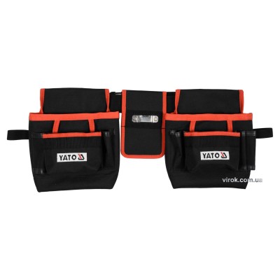 Пояс з 4 кишенями для інструментів та тримачем для рулетки YATO YT-74002