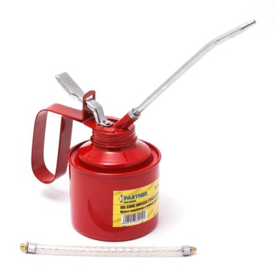 Пресс-масленка с гибким шлангом и дополнительным жестким наконечиком удлинителем 350мл Partner PA-10350