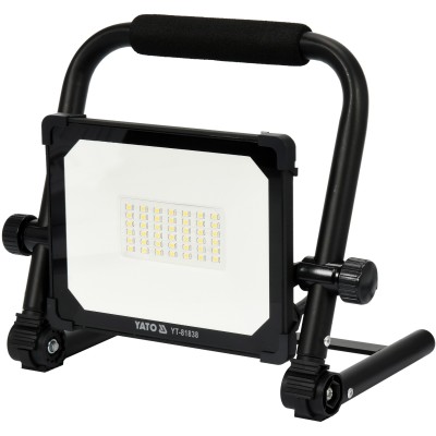 Прожектор переносний з SMD-діодним випромінювачем YATO, 30 Вт, 230В, 3000лм, 42 діоди, кабель 1.5 м YT-81838