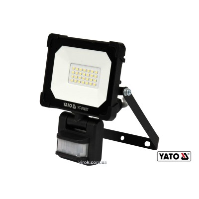 Прожектор із SMD-діодами та датчиком руху YATO 20 Вт 1800 лм 120° 28 діодів YT-81827