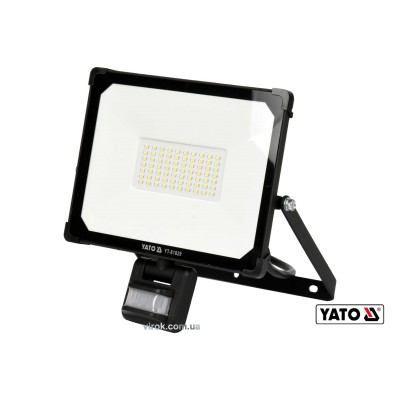 Прожектор із SMD-діодами та датчиком руху YATO 50 Вт 5000 лм 120° 70 діодів YT-81829