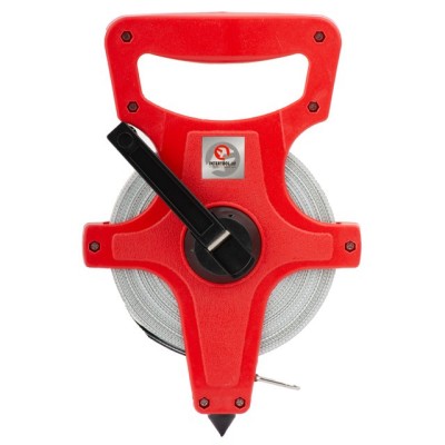 Рулетка геодезическая с полотном из стекловолокна 30 м*13 мм Intertool MT-0753