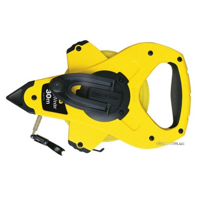 Рулетка геодезична скловолоконна STANLEY "POWERWINDER FIBERGLASS" 30 м x 12.7 мм 2-34-772 Рулетка геодезична скловолоконна STANLEY "POWERWINDER FIBERGLASS" 30 м x 12.7 мм 2-34-772