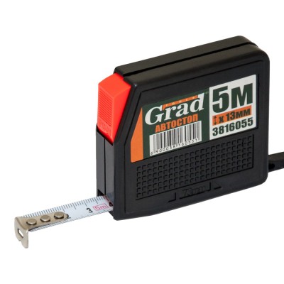 Рулетка з автостопом 5м×13мм GRAD 3816055