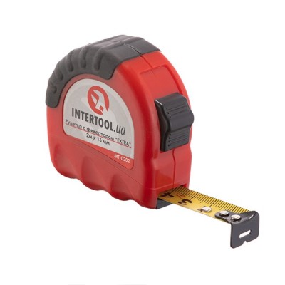 Рулетка с фиксатором 2м*16мм "EXTRA" Intertool MT-0202