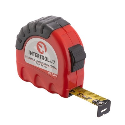 Рулетка с фиксатором 5м*19мм "EXTRA Intertool MT-0205