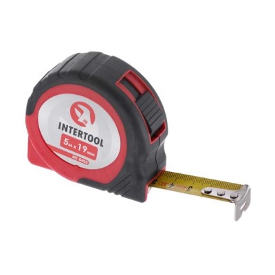 Рулетка с фиксатором 5м*19мм Intertool MT-0405