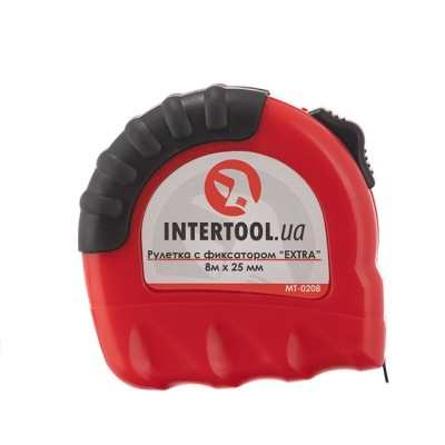 Рулетка с фиксатором 8м*25мм "EXTRA Intertool MT-0208