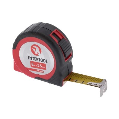 Рулетка с фиксатором 8м*25мм Intertool MT-0408