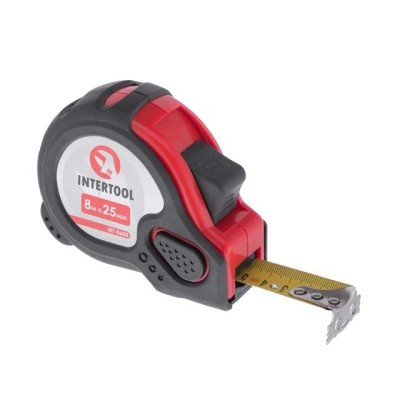 Рулетка с фиксатором 8м*25мм "Супер Магнит" Intertool MT-0608
