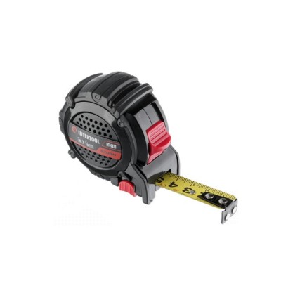 Рулетка з металевим полотном покритим нейлоном та магнітами на зачепі 3м*16мм STORM Intertool MT-0823