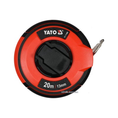Рулетка сталева із нейлоновим покриттям YATO 20 м х 13 мм YT-71580