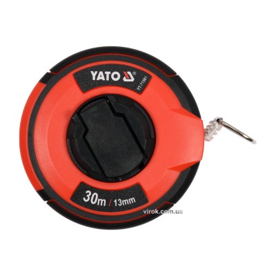 Рулетка сталева із нейлоновим покриттям YATO 30 м х 13 мм YT-71581