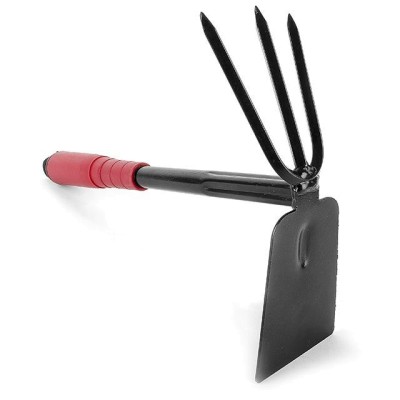 Сапка з мотикою городня 310*70мм із порожнистою пластмасовою рукояткою під подовжувач Intertool FT-0015