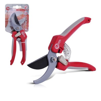 Секатор садовий, комбінована ручка пластик/термопластична гума, лезо сталь SK5, макс. різ ?14 мм Intertool FT-1008