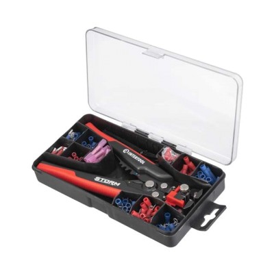 Съемник изоляции автоматический 200мм, с набором обжимных клемм, STORM Intertool HT-7024