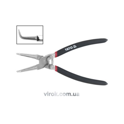 Съемник стопорных колец YATO изогнутый сжатие l=200 мм YT-2147